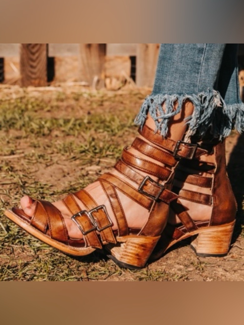 Freebird Cognac Cozumel Heels